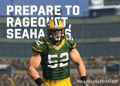Green Bay Packers player in the Madden GIFERATOR campaign